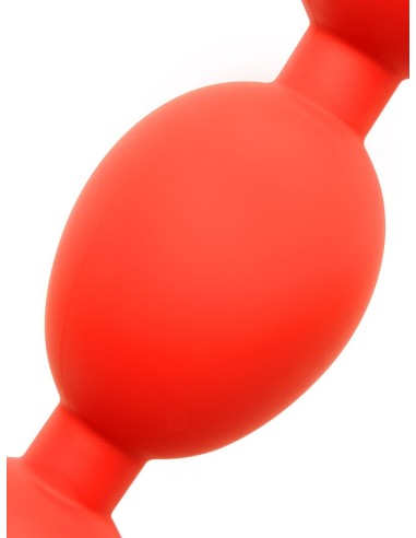 Boules anales en silicone STRETCH EGGS L 47 x 6 cm Rouges