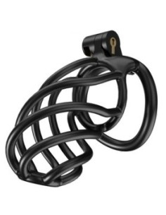 Cage de chasteté Tortille L 9.5 x 3.4 cm Noire