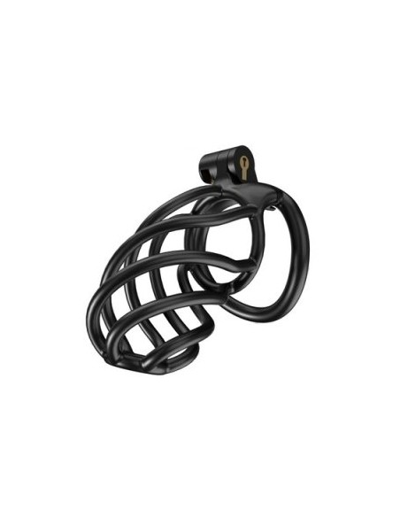 Cage de chasteté Tortille L 9.5 x 3.4 cm Noire
