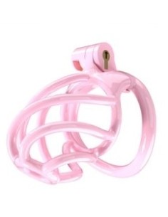 Cage de chasteté Tortille M 7 x 3.4 cm Rose