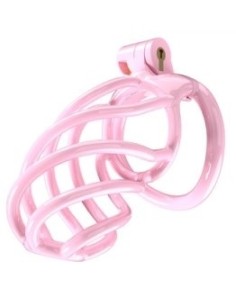 Cage de chasteté Tortille L 9.5 x 3.4 cm Rose