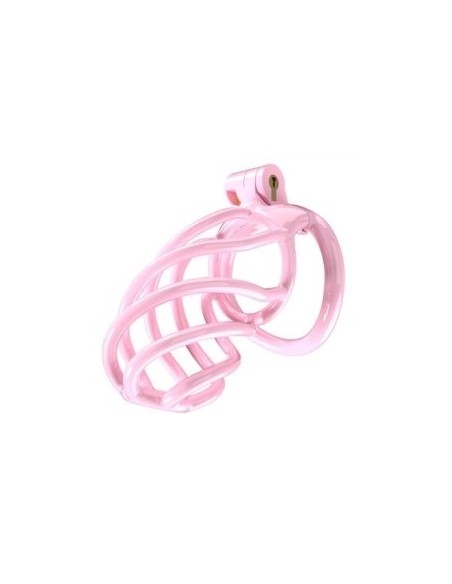 Cage de chasteté Tortille L 9.5 x 3.4 cm Rose