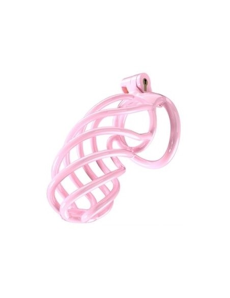 Cage de chasteté Tortille XXL 12.5 x 3.4 cm Rose