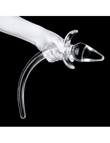 Plug queue Zoo Tail XL 12 x 6 cm - Queue 30 cm Transparente