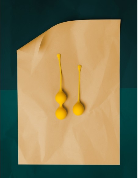 Boules de Kegel en silicone Balls Training Jaunes