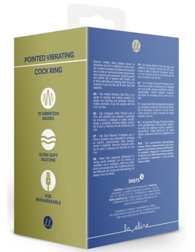 Cockring Vibrant Pointu Baltic 34mm Bleu