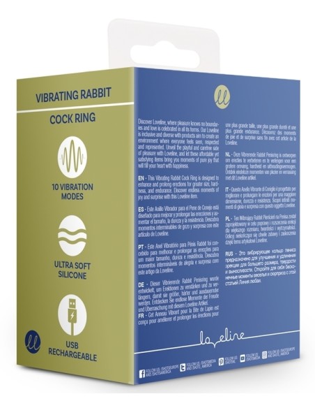 Cockring Vibrant Rabbit Baltic 35 mm Bleu