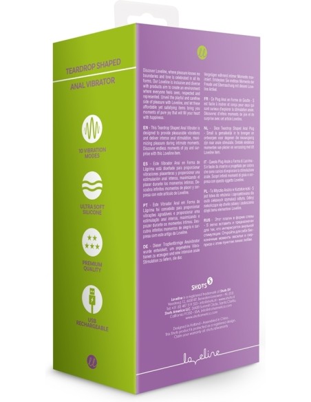 Plug Vibrant Teardrop Shap - 12 x 3.6cm