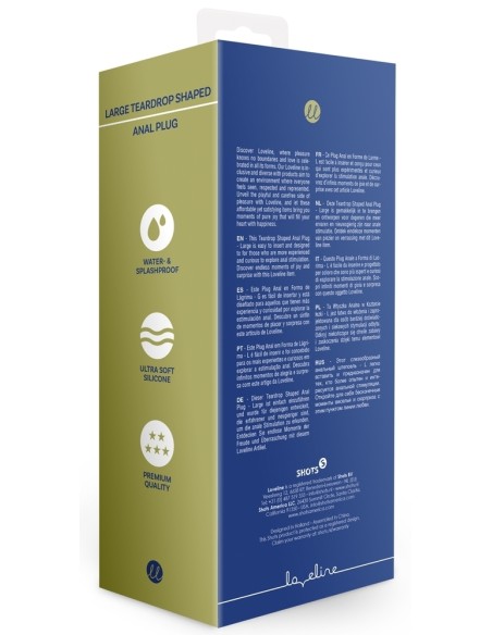 Plug TEARDROP BALTIC L 12 x 4cm Bleu