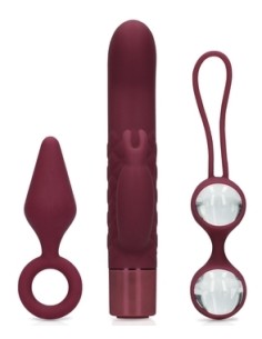 Coffret de Sextoys pour Elle Darkcherry 3 Accessoires