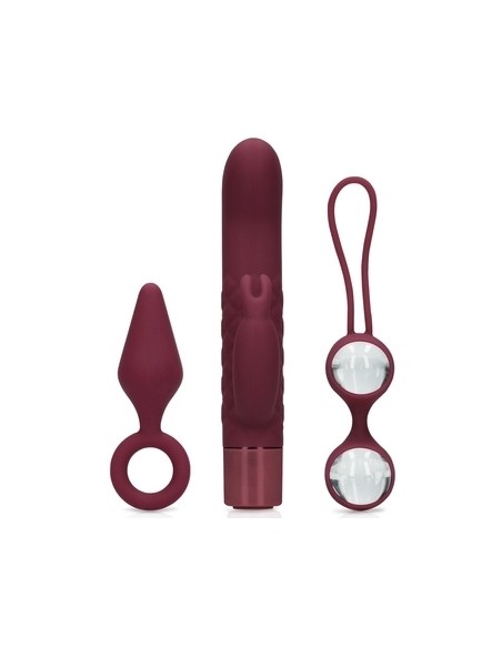 Coffret de Sextoys pour Elle Darkcherry 3 Accessoires