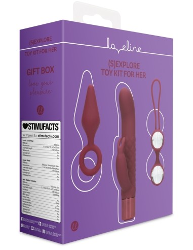 Coffret de Sextoys pour Elle Darkcherry 3 Accessoires