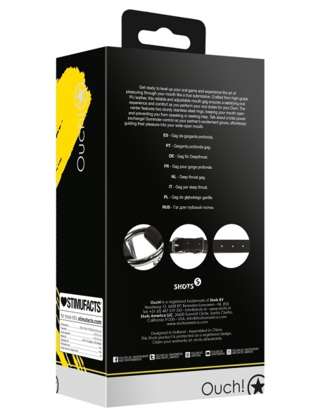 Bâillon Gorge Profonde Xtreme Deep 37mm Noir