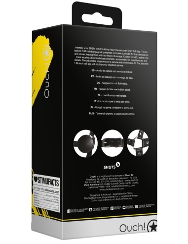 Bâillon Muselière avec boule Gag Xtreme Noir