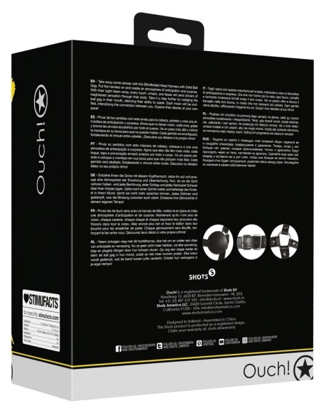 Bâillon Muselière avec Boule et Masque Gag Xtreme Noir