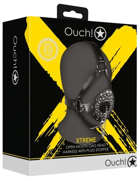 Bâillon Muselière Open Stopper Noir