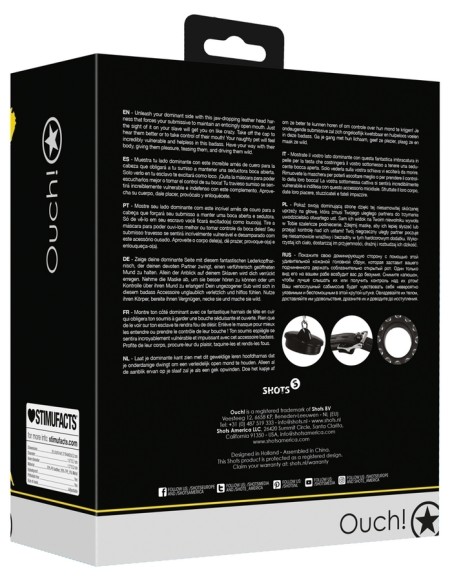 Bâillon Muselière Open Stopper Noir