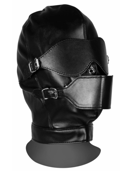 Cagoule avec Masque et Bâillon Blind Mask Gag Noire