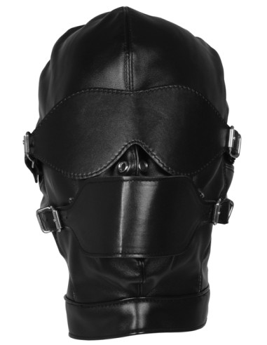 Cagoule avec Masque et Bâillon Blind Mask Gag Noire