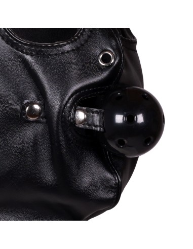 Cagoule avec Masque et Bâillon Blind Mask Gag Noire