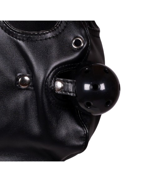 Cagoule avec Masque et Bâillon Blind Mask Gag Noire
