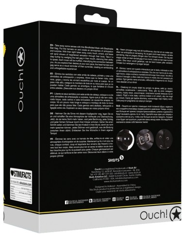 Cagoule avec Masque et Bâillon Blind Mask Gag Noire