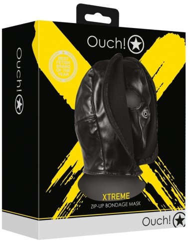 Cagoule Zip-Up Bondage Noire