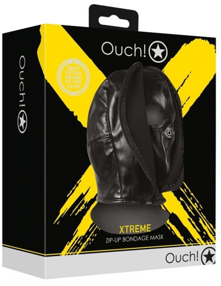 Cagoule Zip-Up Bondage Noire