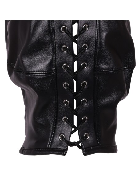 Cagoule Zip-Up Bondage Noire