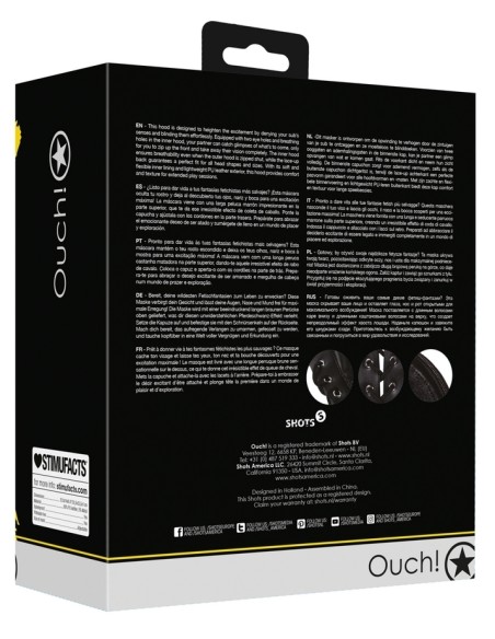 Cagoule Zip-Up Bondage Noire