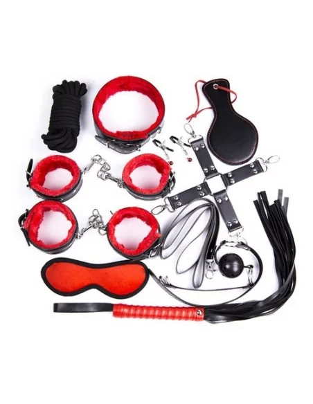 Pack Bondage SM 10 pièces Rouge Pack Bondage SM 10 pièces Rouge