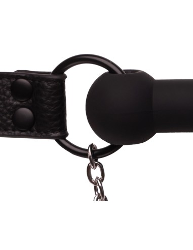 Bâillon avec Pinces Tétons Nipple Gag Noir