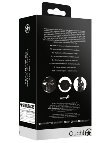 Muselière avec Bâillon Head Harness Noire