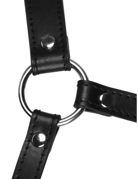 Muselière avec Bâillon Head Harness Noire