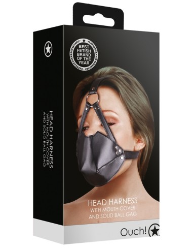 Bâillon avec Boule et Muselière Gag Noir