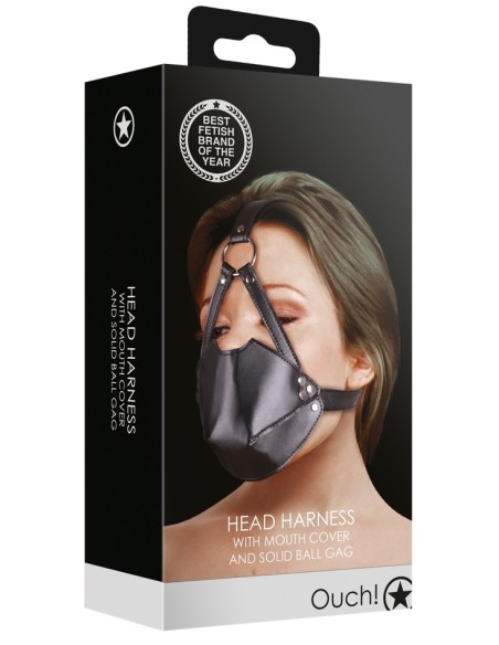 Bâillon avec Boule et Muselière Gag Noir