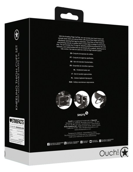Menottes pour Cuisses Kneeling Cuffs noires