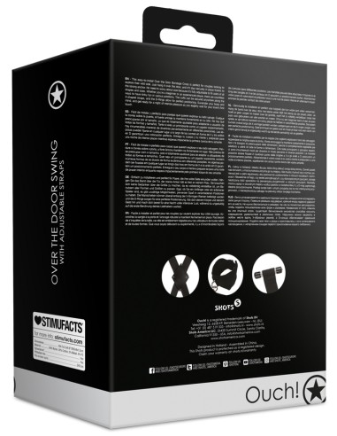 Croix de bondage pour porte Blackcross Noire