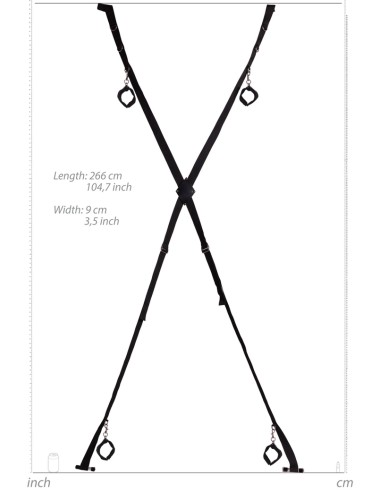 Croix de bondage pour porte Blackcross Noire