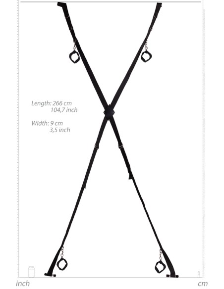 Croix de bondage pour porte Blackcross Noire