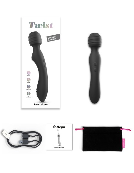 Wand Twist 12 x 3.5cm Noir