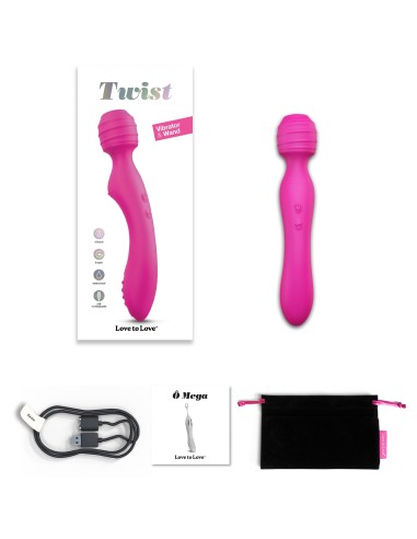 Wand Twist 12 x 3.5cm Rose