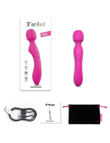 Wand Twist 12 x 3.5cm Rose