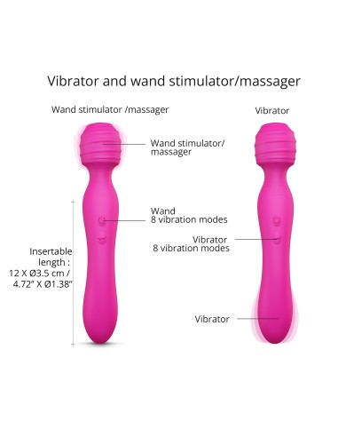 Wand Twist 12 x 3.5cm Rose