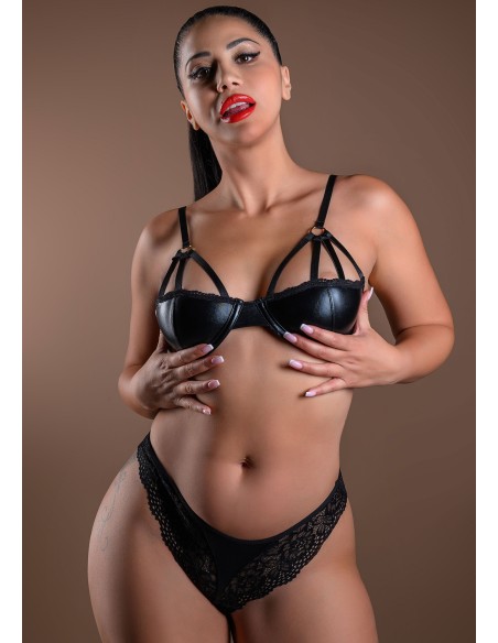 Tanga Wetlook Noir - Strings et Culottes - 3