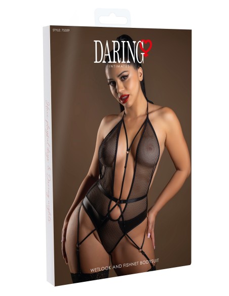 Body Porte-Jarretelles Fishnet Noir