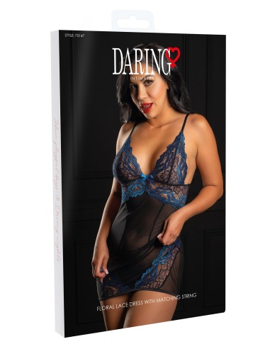 Nuisette Floral Bleu Royal - Nuisettes - 11