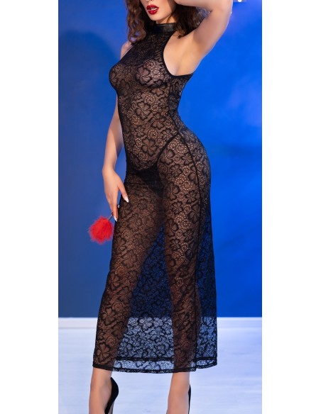 Nuisette Longue Bettina Noir Nuisette Longue Bettina Noir