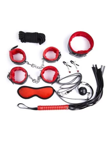 Pack Bondage SM 10 pièces Rouge
