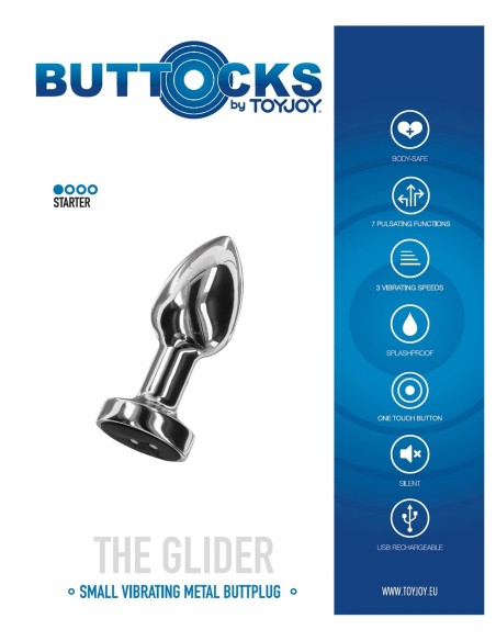 Plug vibrant The Glider S 6.5 x 2.8cm Plug vibrant The Glider S 6.5 x 2.8cm